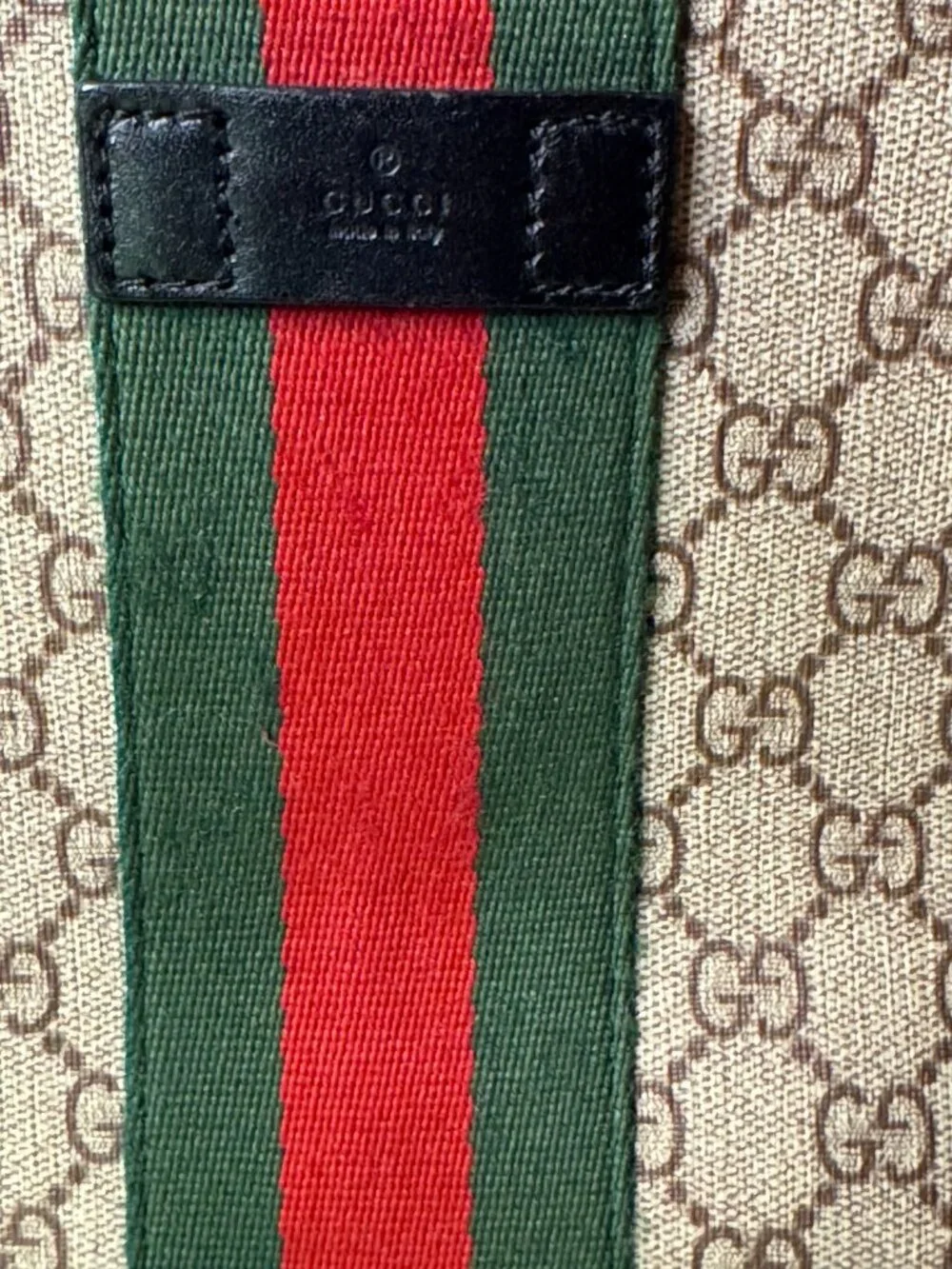 Gucci GG Supreme Web Crossbody Messenger Bag Beige Ebony - Picture 5 of 6